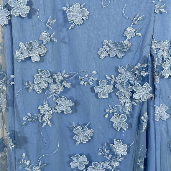 Lulus Rare Presence Powder Blue 3D Floral Embroidered Maxi Dress - Picture 7 of 9